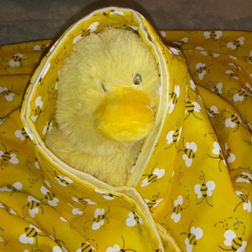 Yellow Bee Baby Blanket
